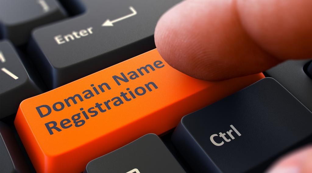 Кнопка регистрации доменного имени.