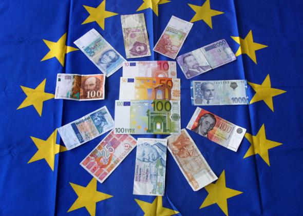разные европейские валюты
